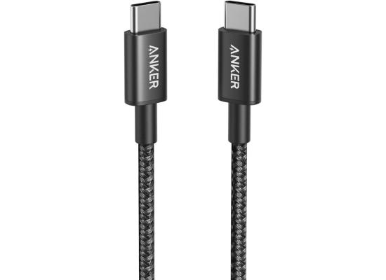 Anker USB-C to USB-C 2.0 cable (3ft/0.9m), High Durability Type C Braided Charging Cable Compatible with All Android Devices And More, Black